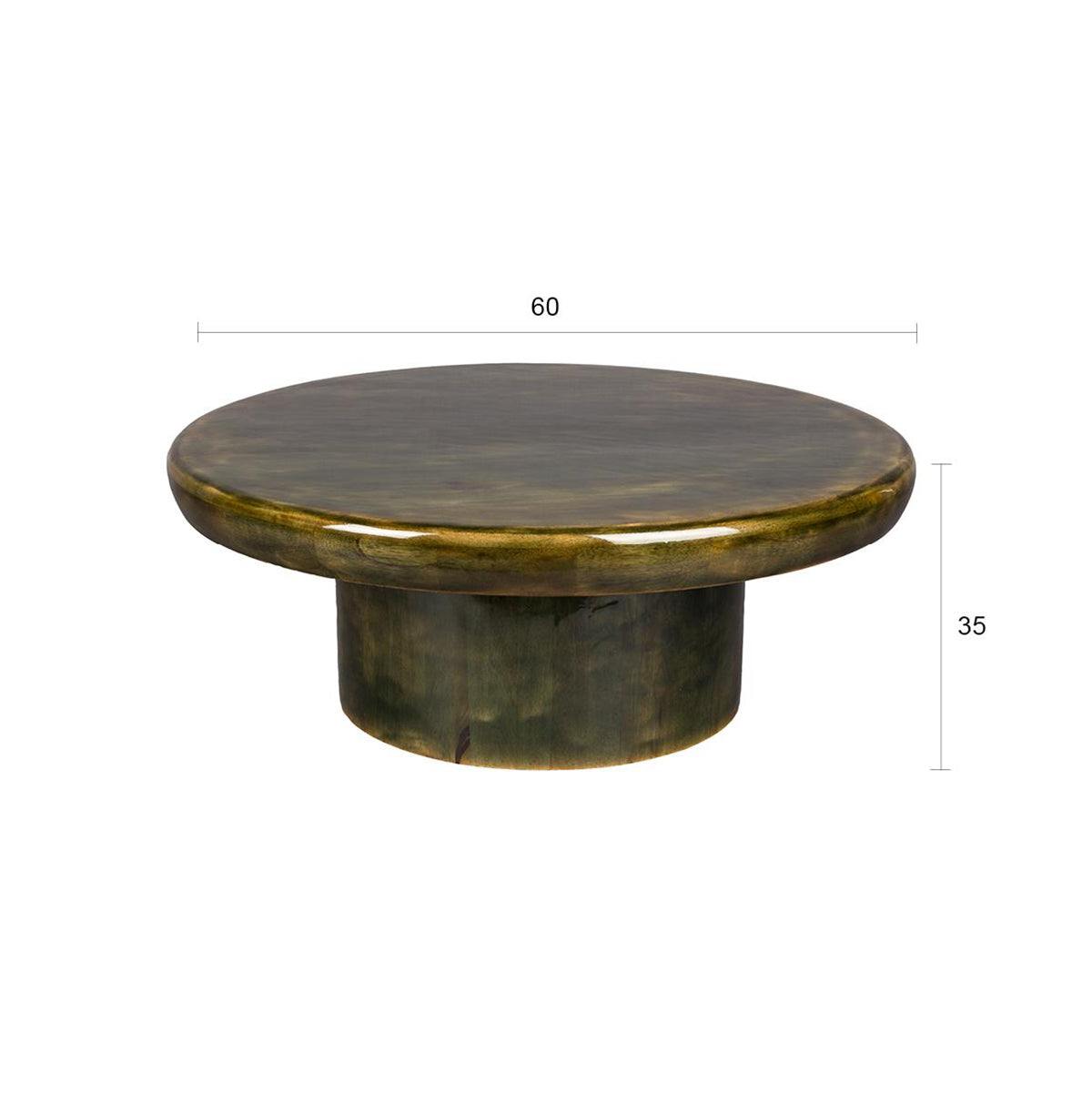 Mush Green Mango Wood Coffee Table