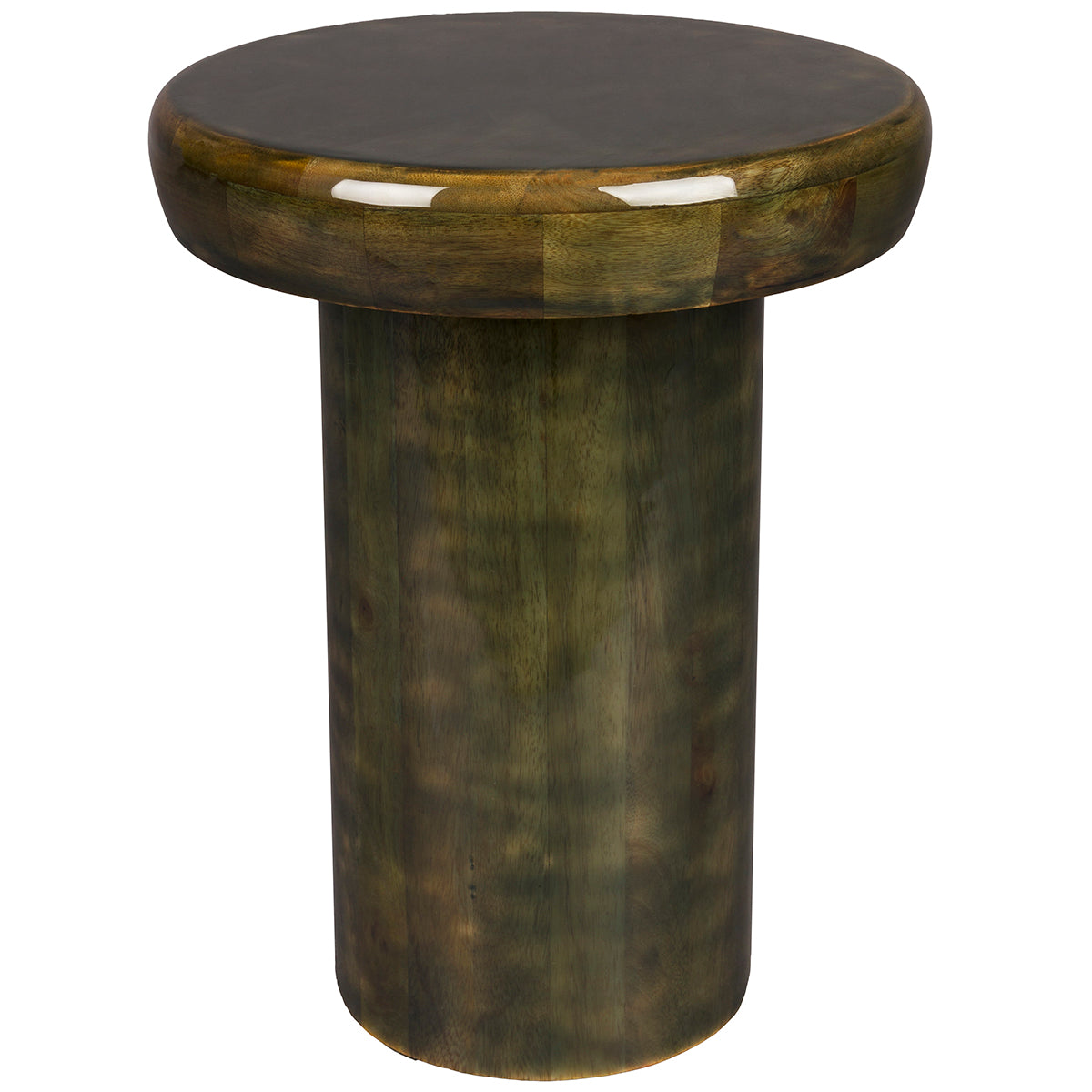 Mush Green Mango Wood Side Table