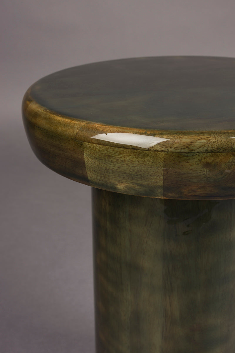 Mush Green Mango Wood Side Table