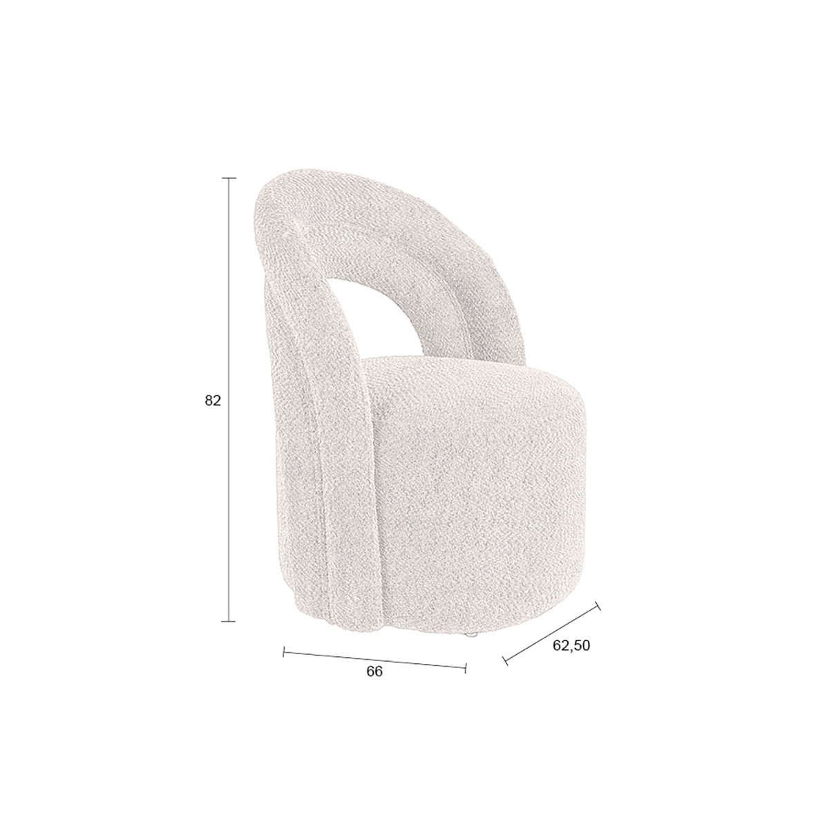 Seina Boucle Swivel Lounge Chair