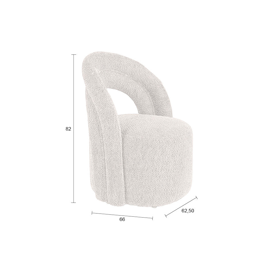 Seina Boucle Swivel Lounge Chair