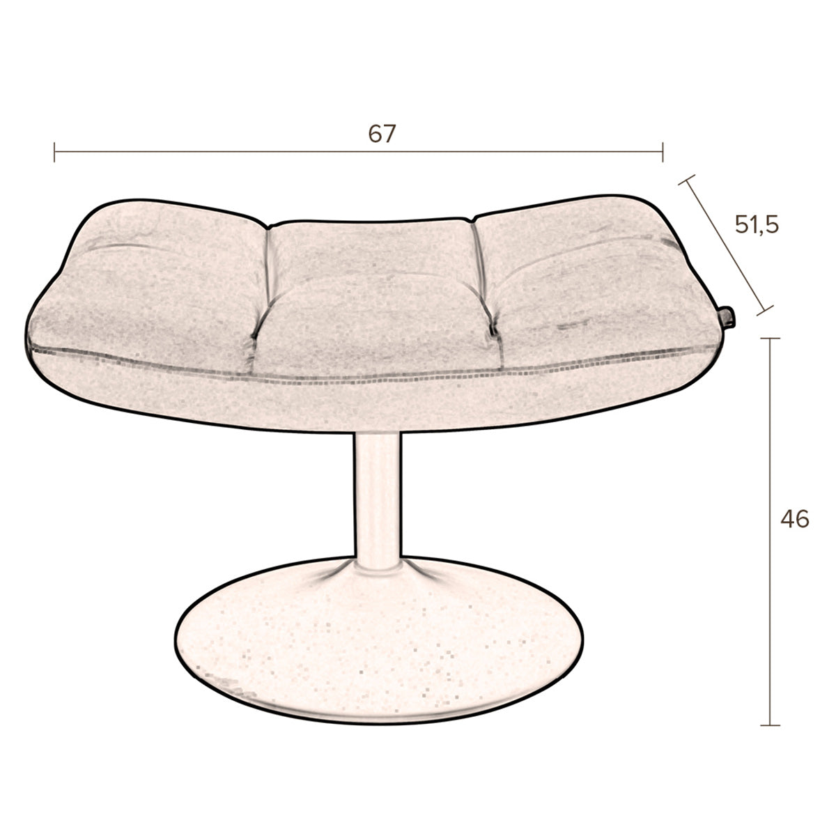 Bar Velvet Hocker