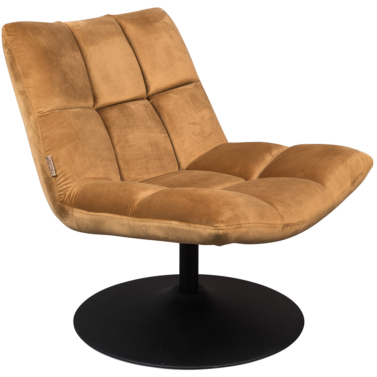 Bar Golden Brown Velvet Lounge Chair (Display/Outlet)