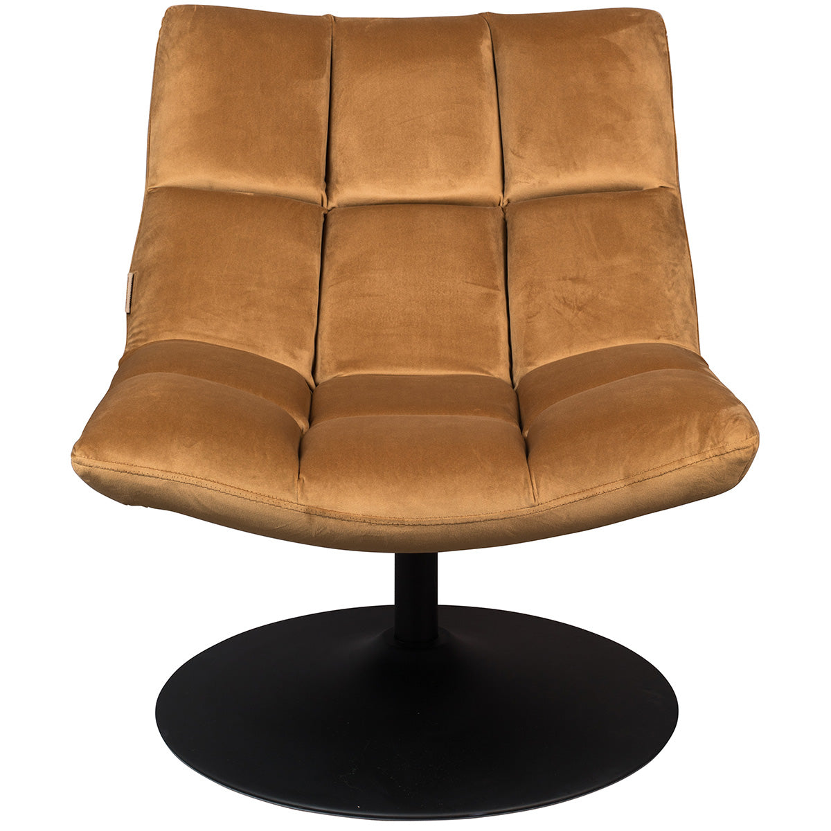 Bar Golden Brown Velvet Lounge Chair (Display/Outlet)