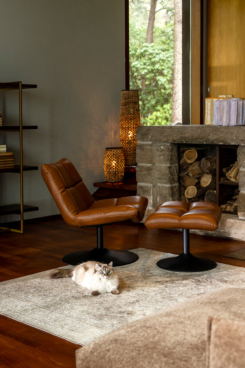 Bar Vintage Brown Hocker