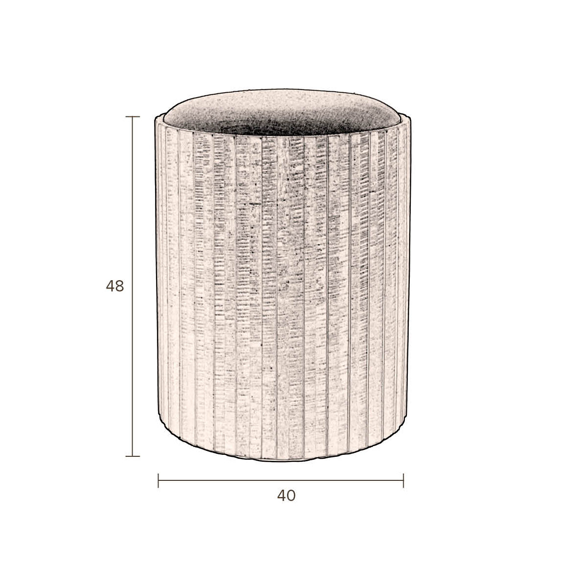 Bay High Storage Pouf - WOO .Design