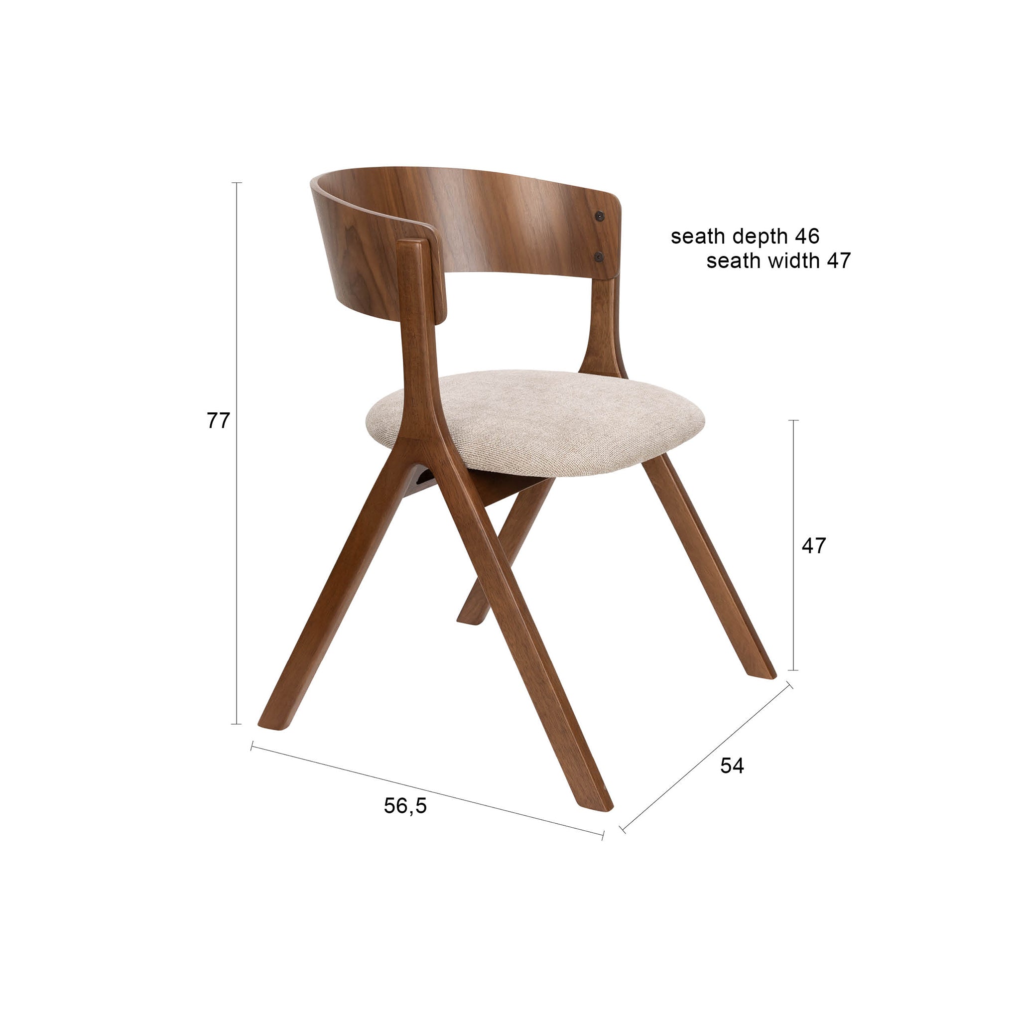 Bresso Beige Dining Chair
