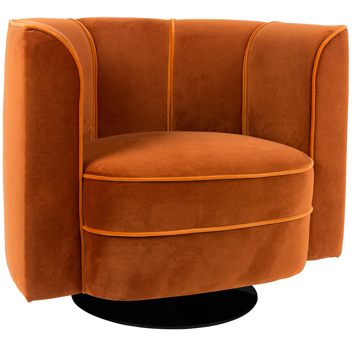 Flower Velvet Swivel Lounge Chair