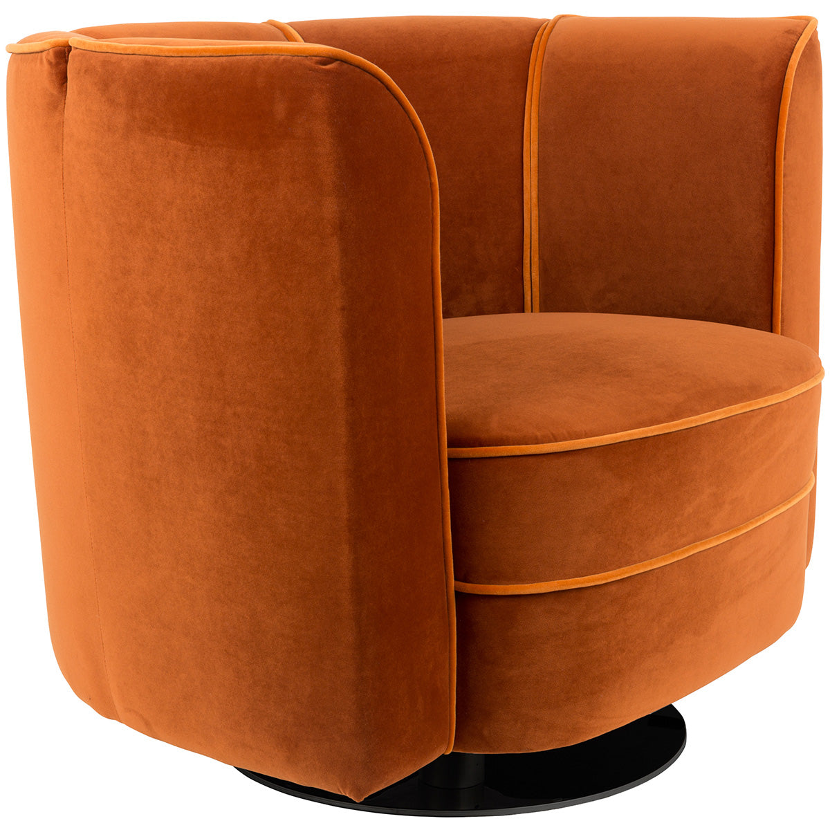 Flower Velvet Swivel Lounge Chair