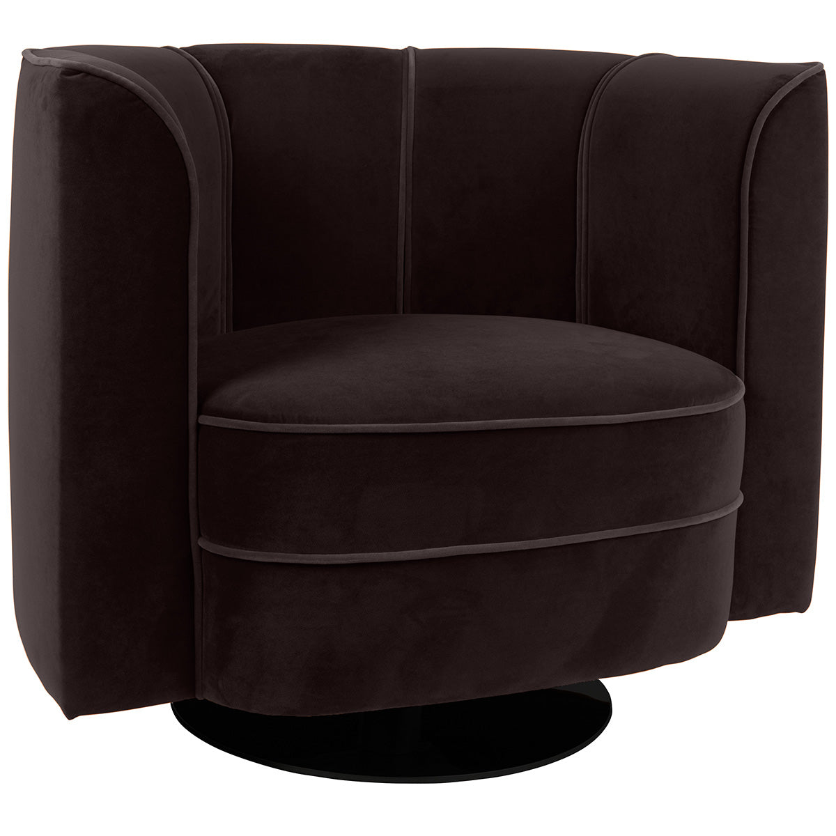Flower Velvet Swivel Lounge Chair