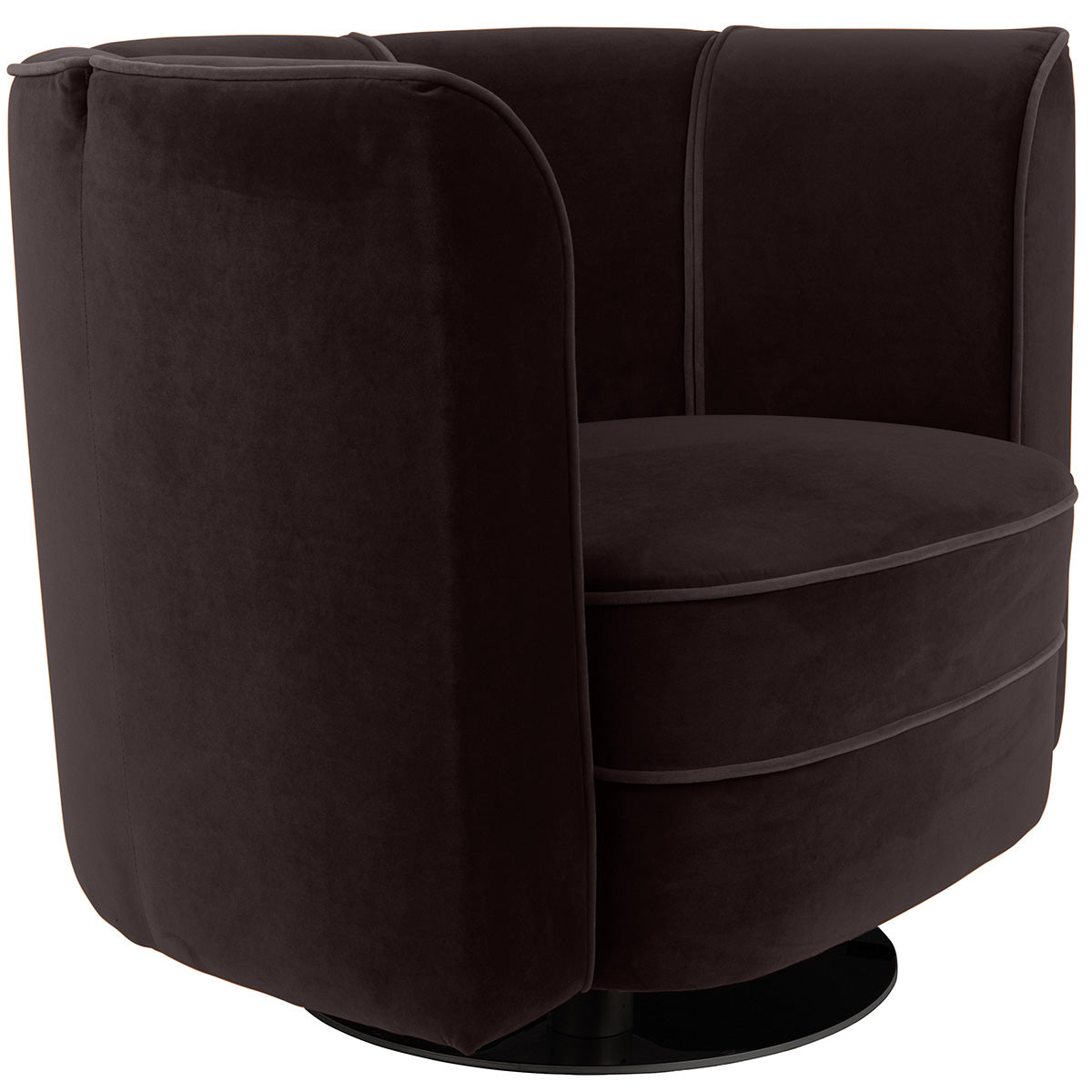 Flower Velvet Swivel Lounge Chair