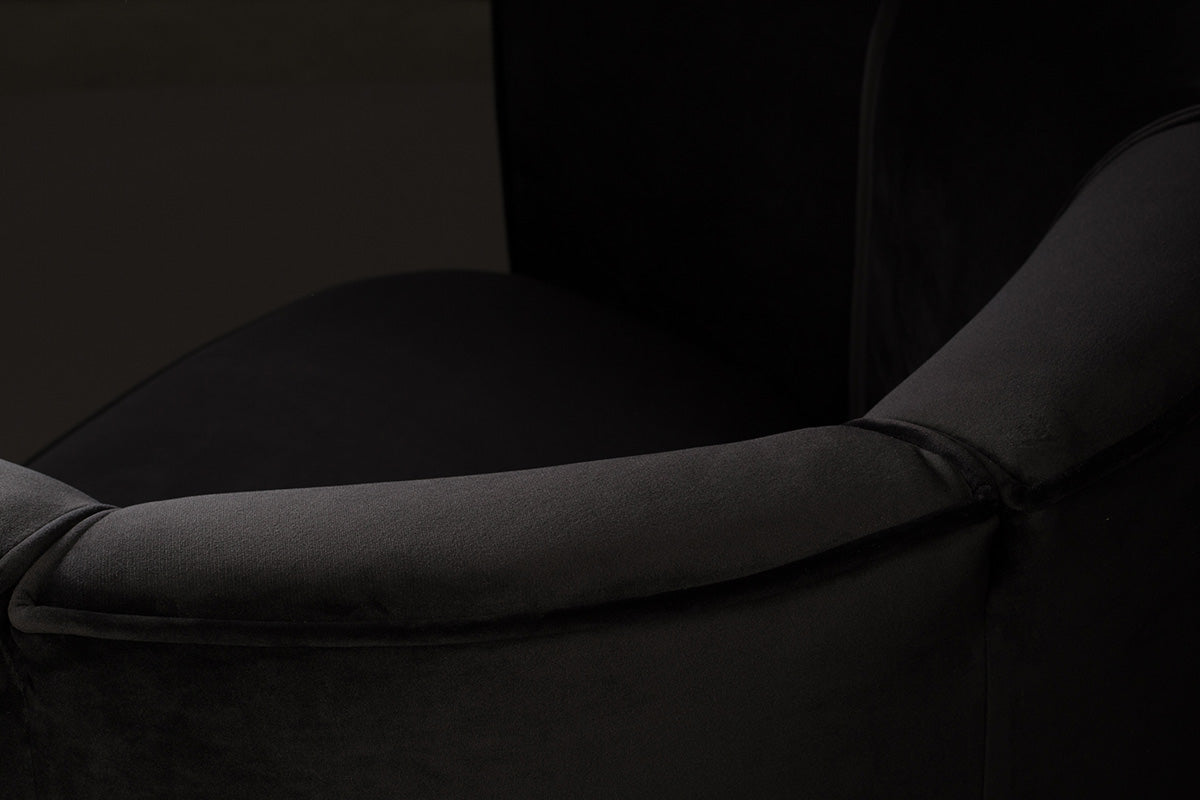 Flower Velvet Swivel Lounge Chair
