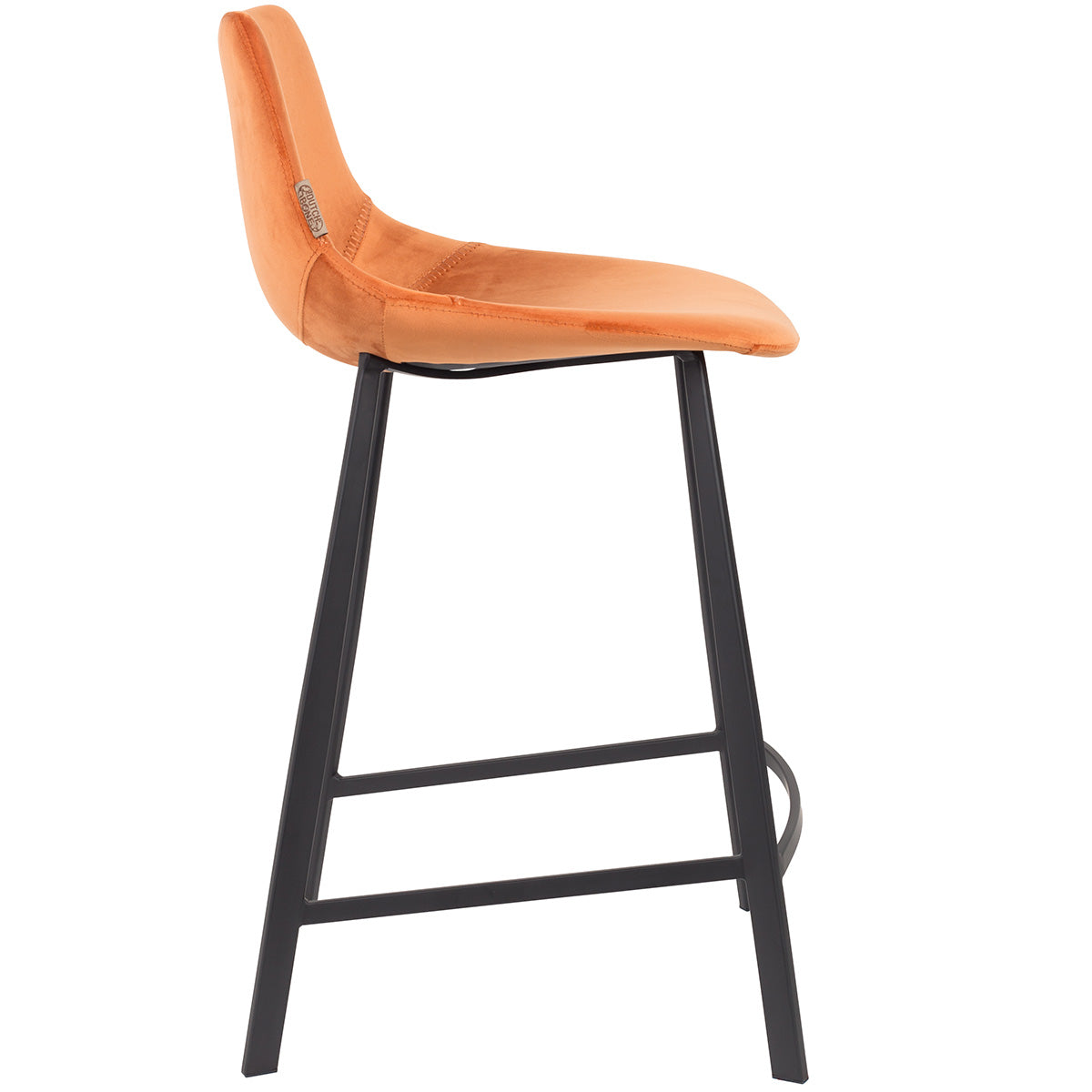 Franky Orange Velvet Counter Stool (Display/Outlet)