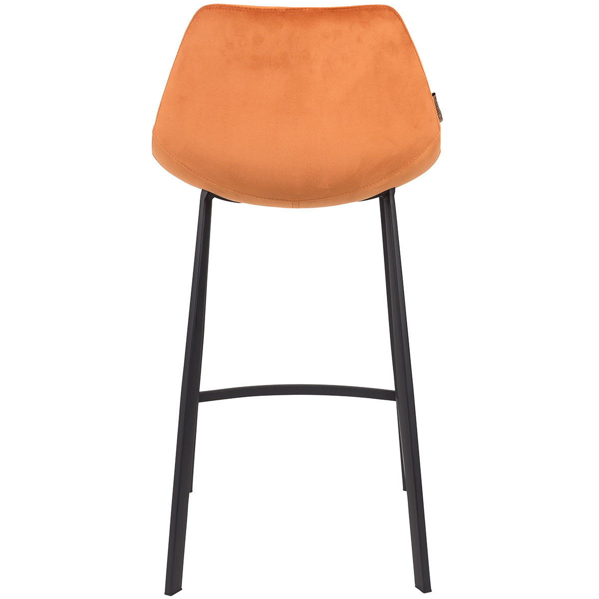 Franky Orange Velvet Counter Stool (Display/Outlet)