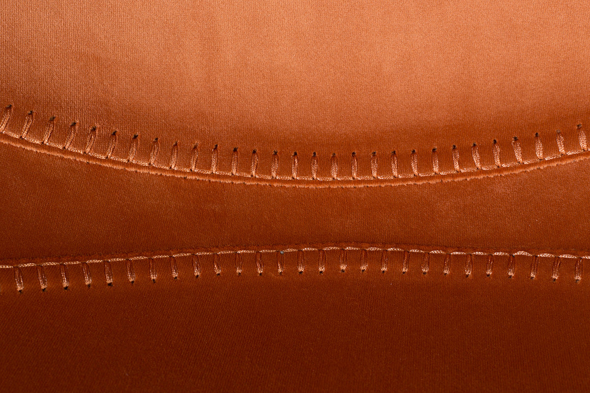 Franky Orange Velvet Counter Stool (Display/Outlet)