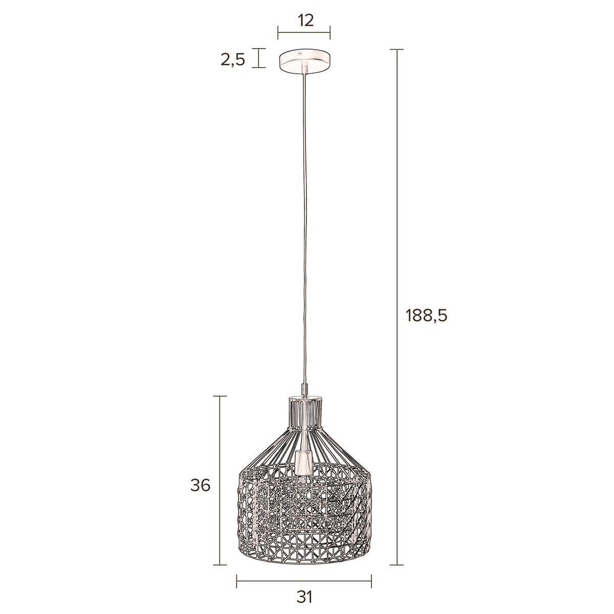 Jim Wide Pendant Lamp