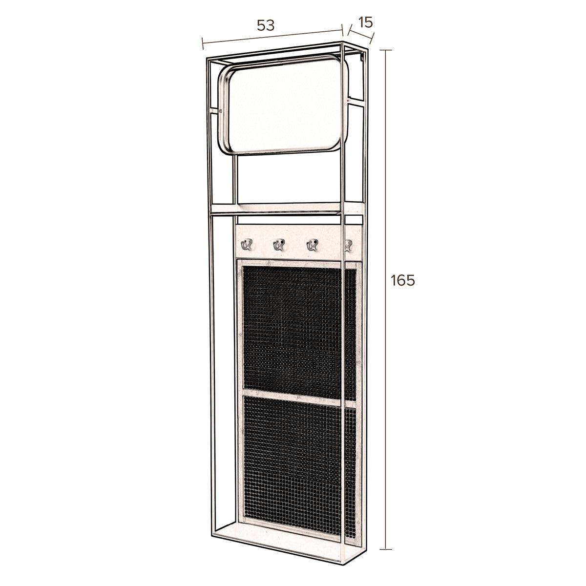 Langres Coat Rack Mirror
