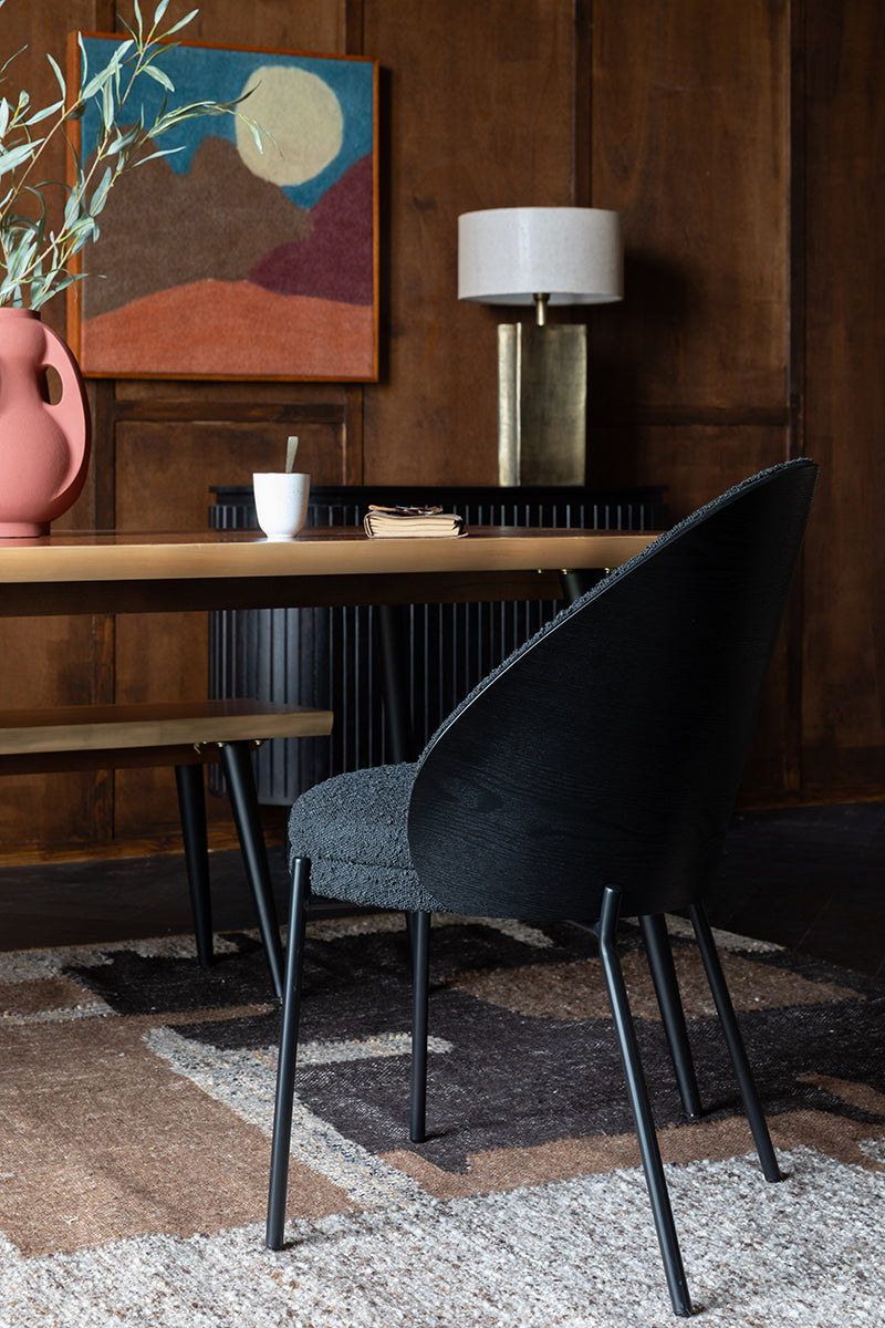 Rodin Black Boucle Chair