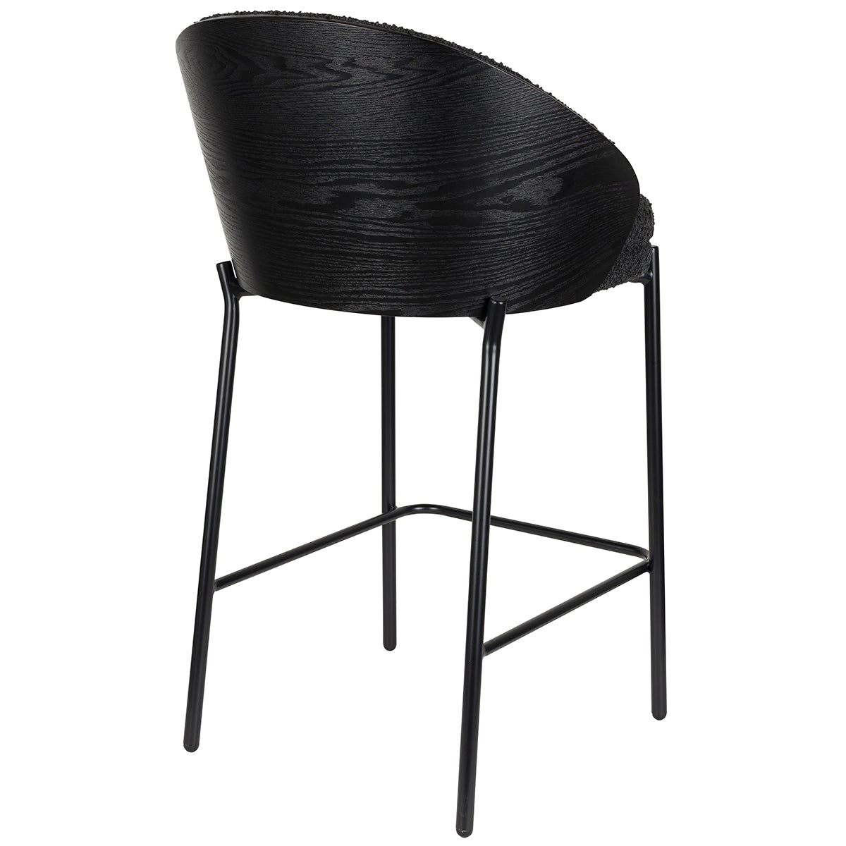 Rodin Black Boucle Counter Chair