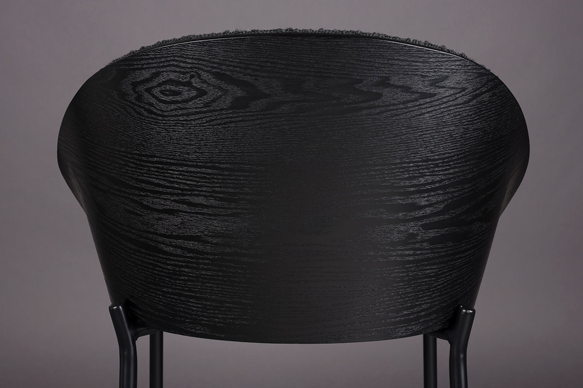 Rodin Black Boucle Counter Chair
