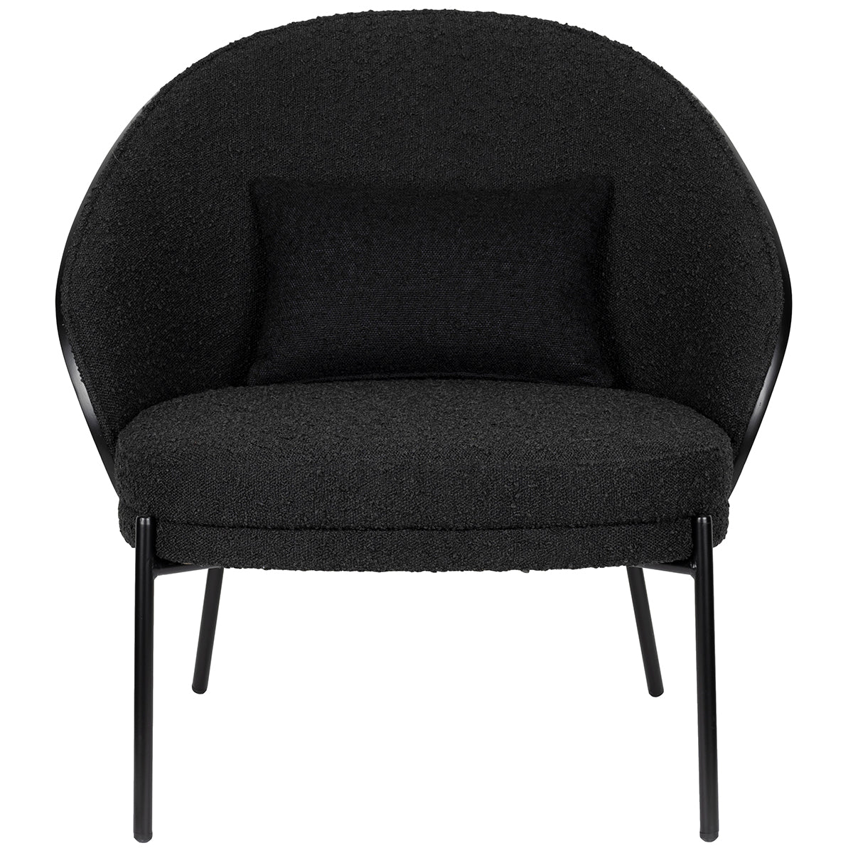 Rodin Black Boucle Lounge Chair