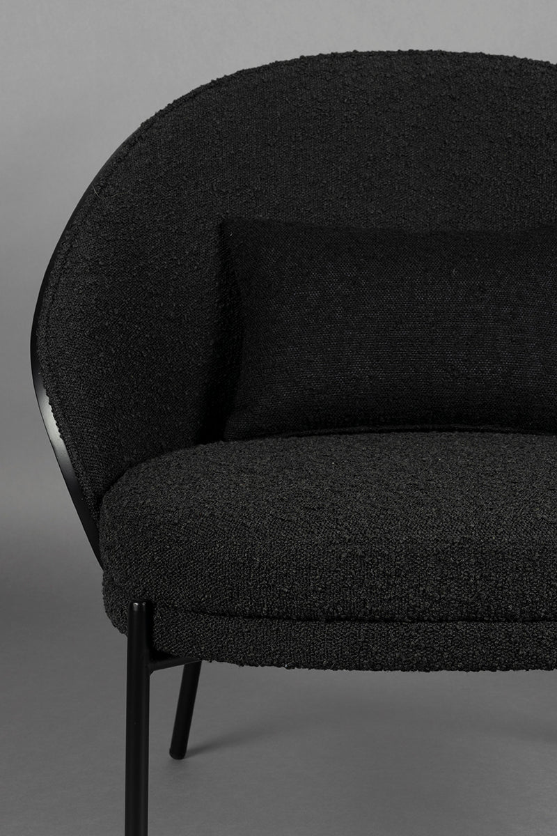 Rodin Black Boucle Lounge Chair