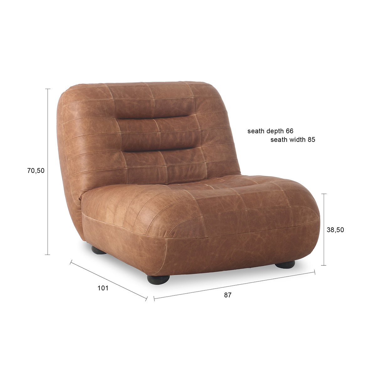 Wyatt Wax Leather Lounge Chair