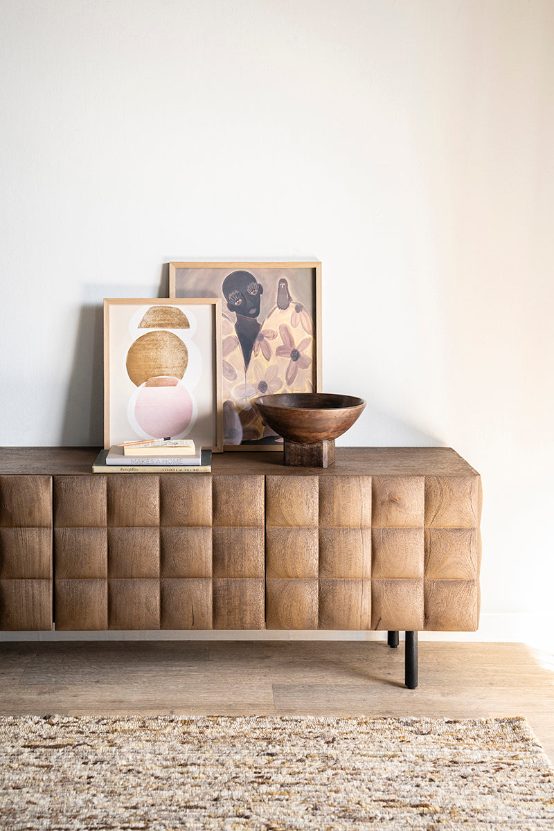Felix Mango Wood 3 Doors TV Cabinet