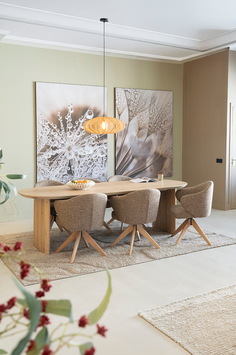 Connor Donna Swivel Chair with Wood Legs