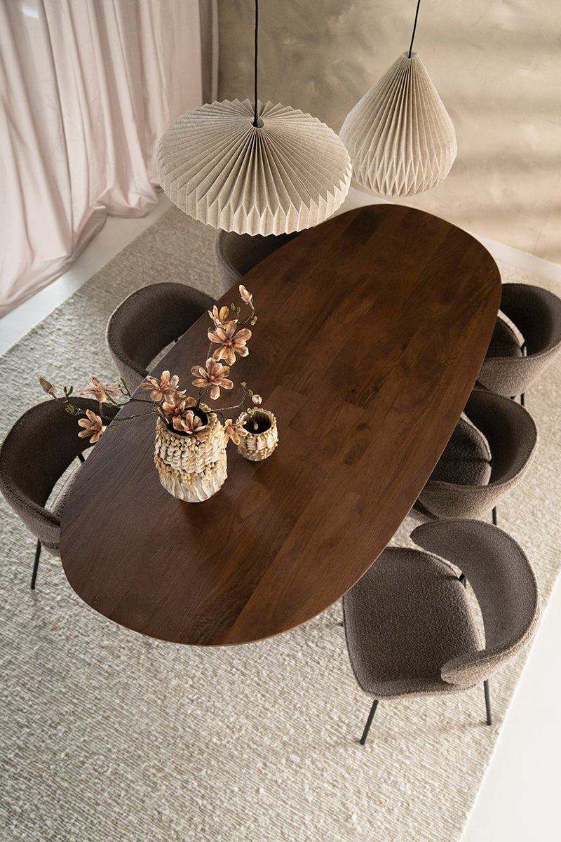 Coco Mango Wood Oval Dining Table