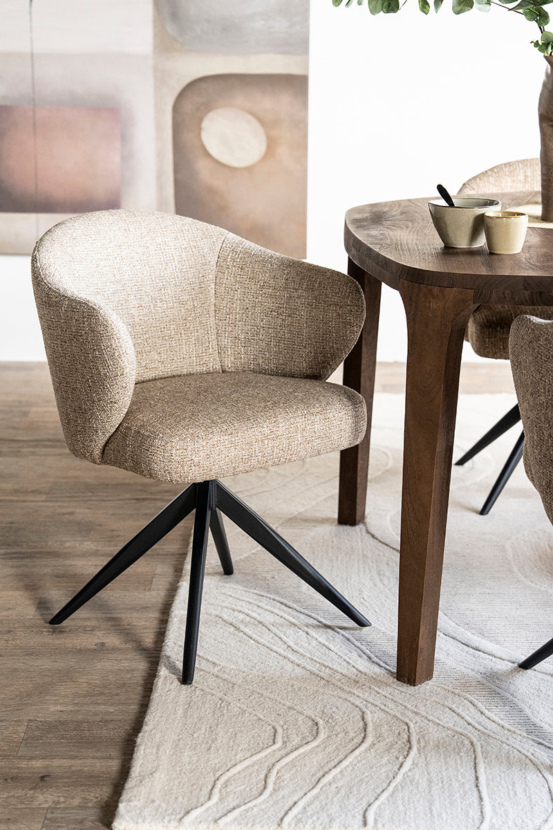 Connor Donna Swivel Chair with Metal Legs