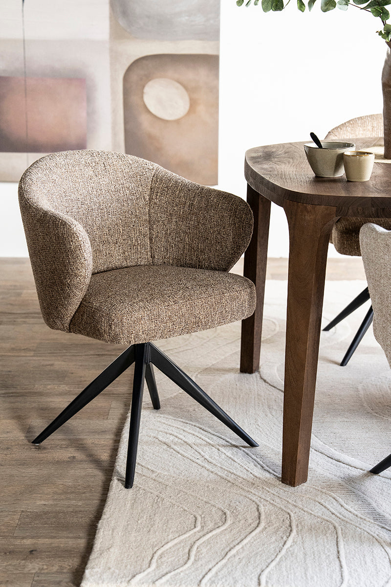 Connor Donna Swivel Chair with Metal Legs