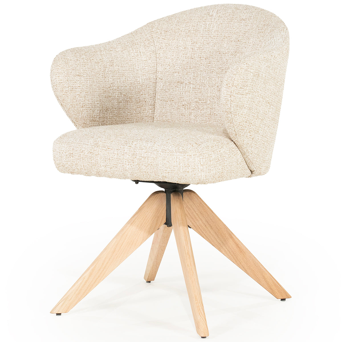 Connor Donna Swivel Chair with Wood Legs