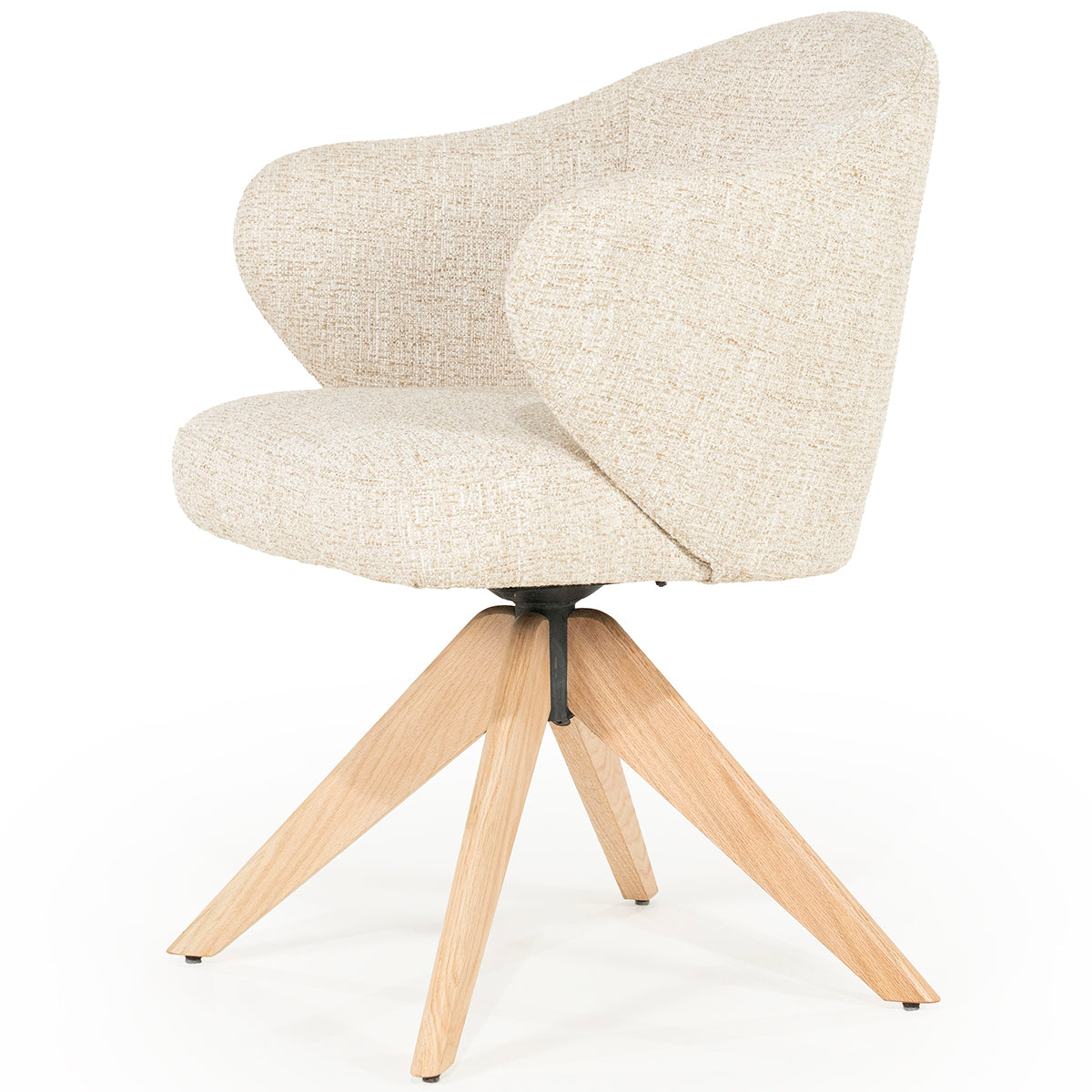 Connor Donna Swivel Chair with Wood Legs