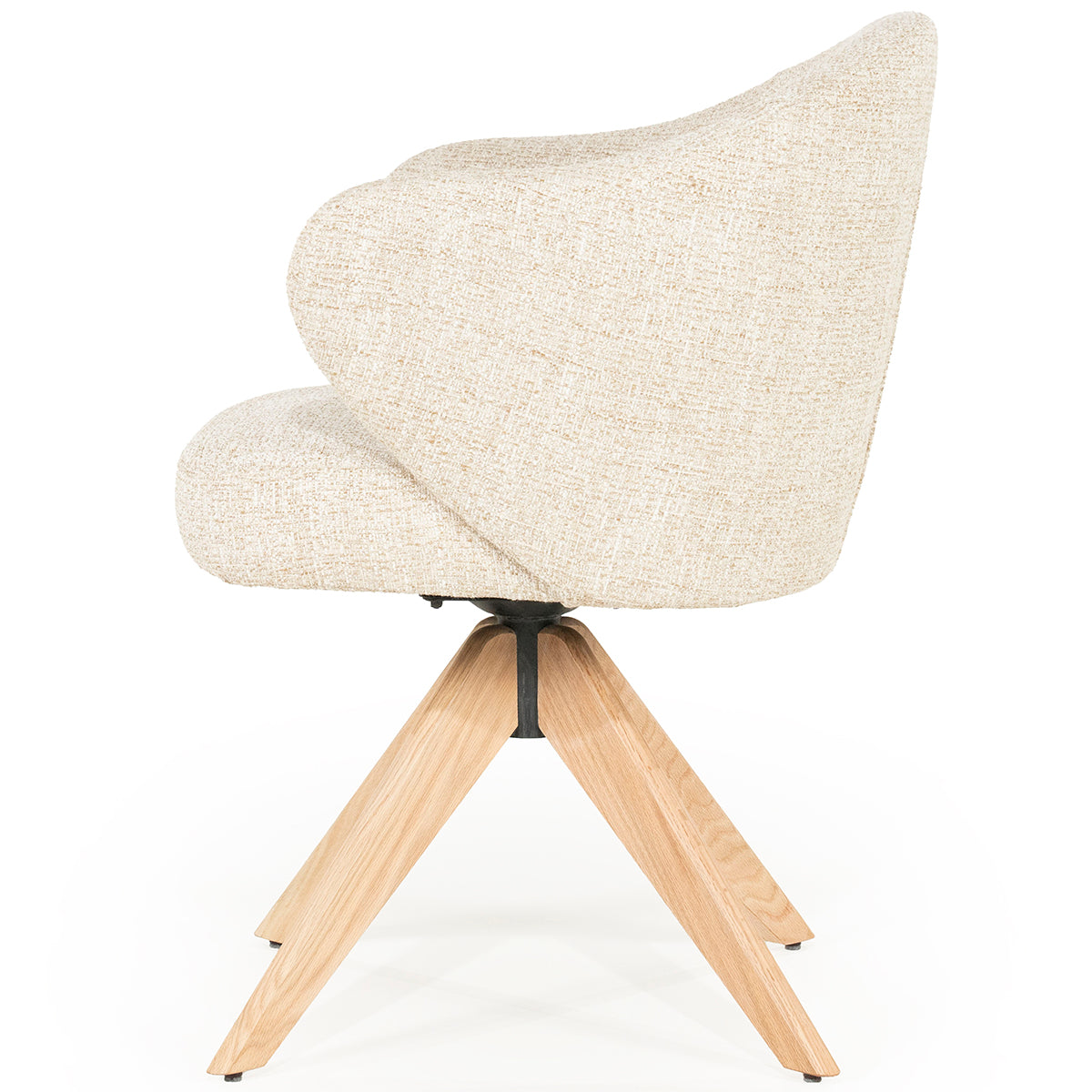 Connor Donna Swivel Chair with Wood Legs