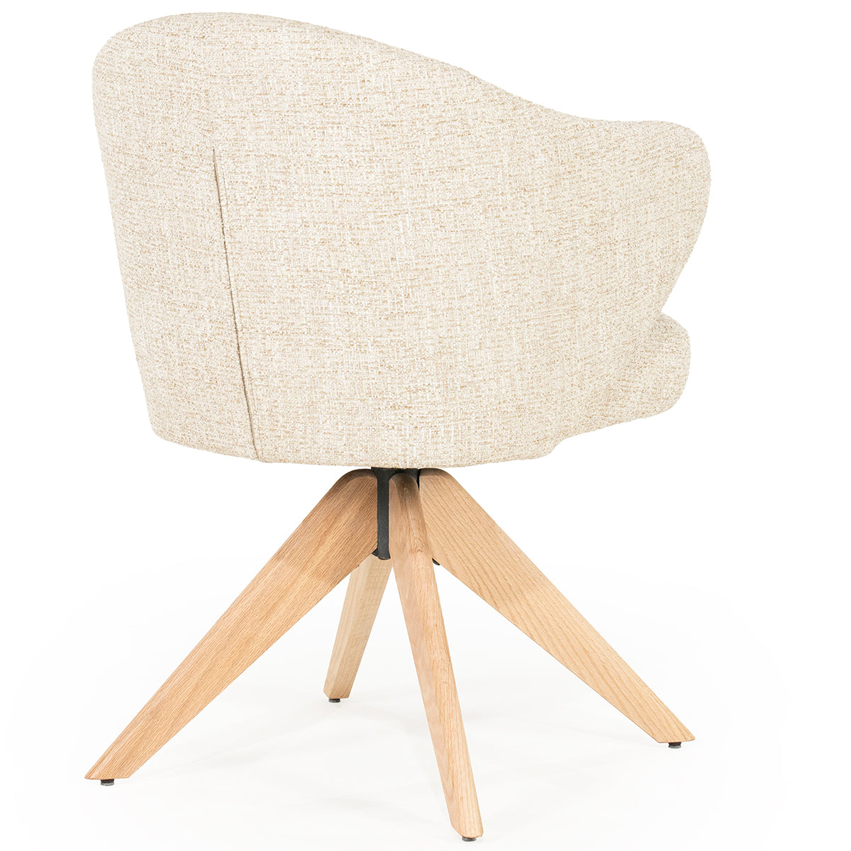 Connor Donna Swivel Chair with Wood Legs