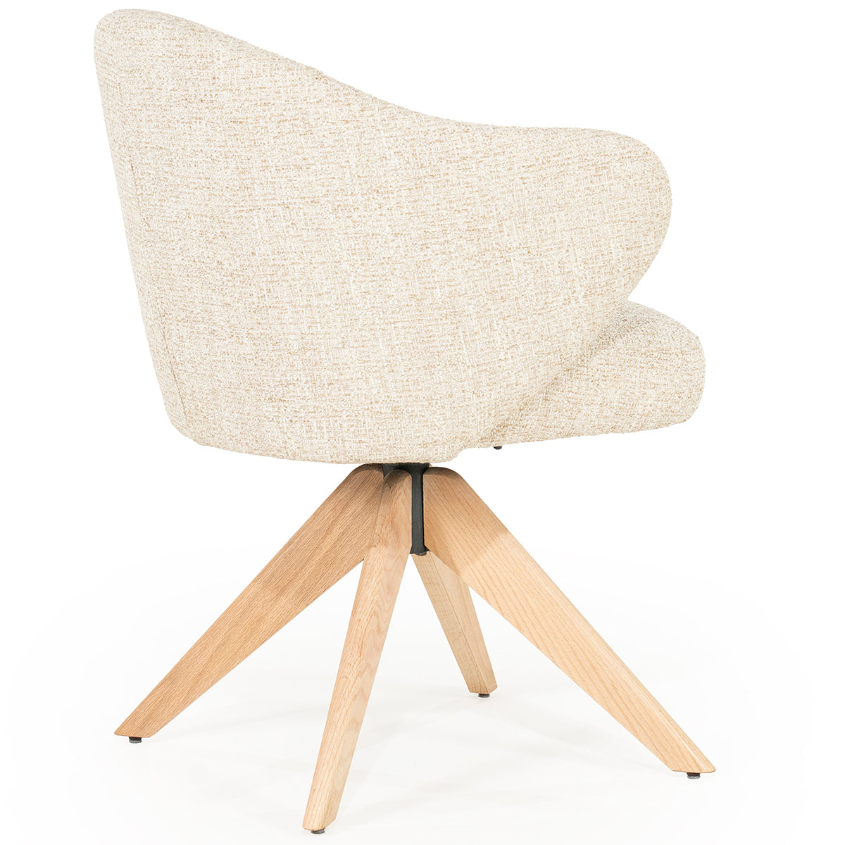 Connor Donna Swivel Chair with Wood Legs