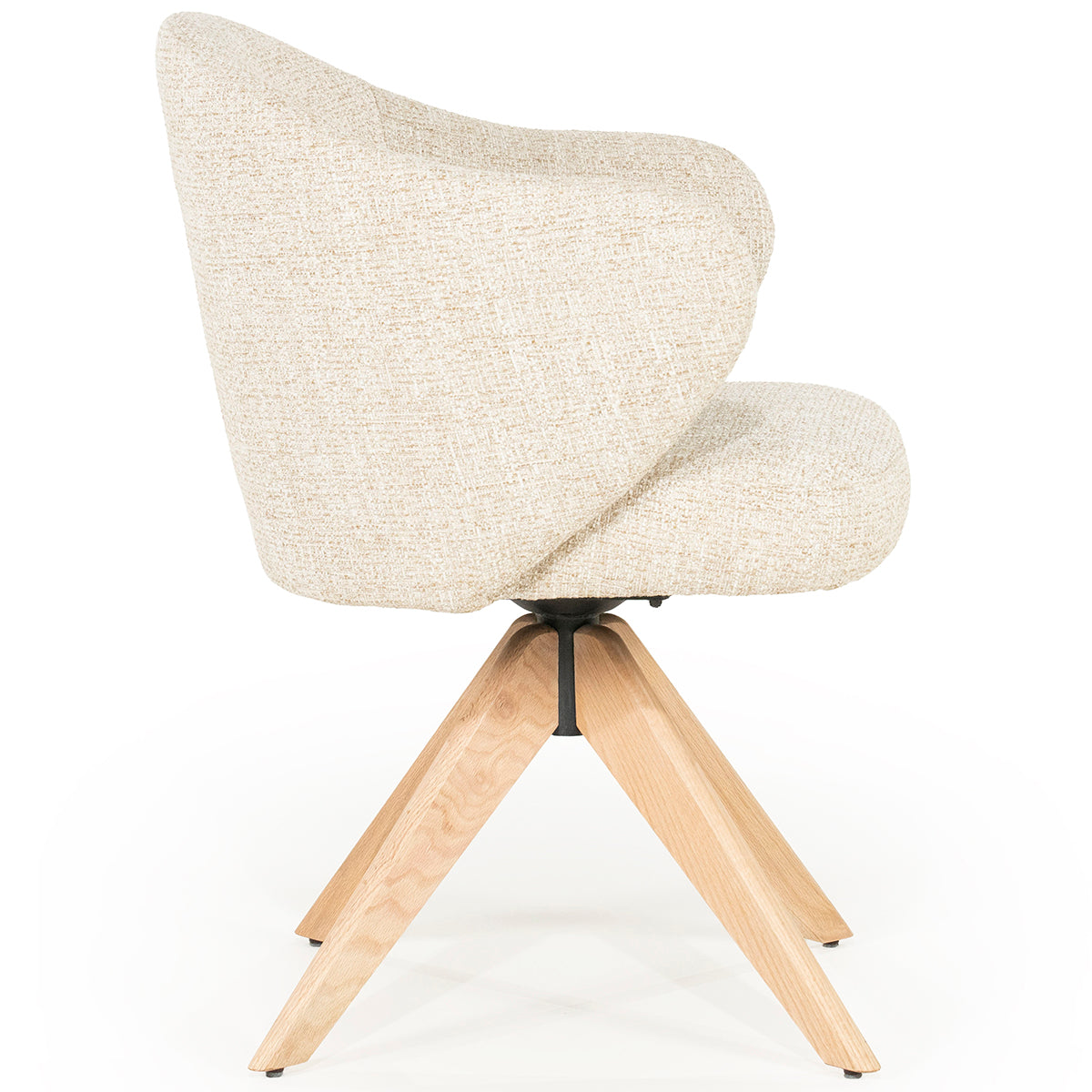 Connor Donna Swivel Chair with Wood Legs