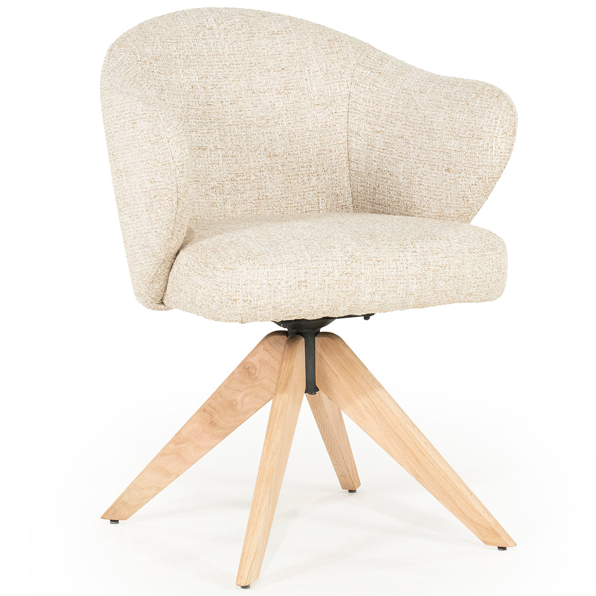 Connor Donna Swivel Chair with Wood Legs