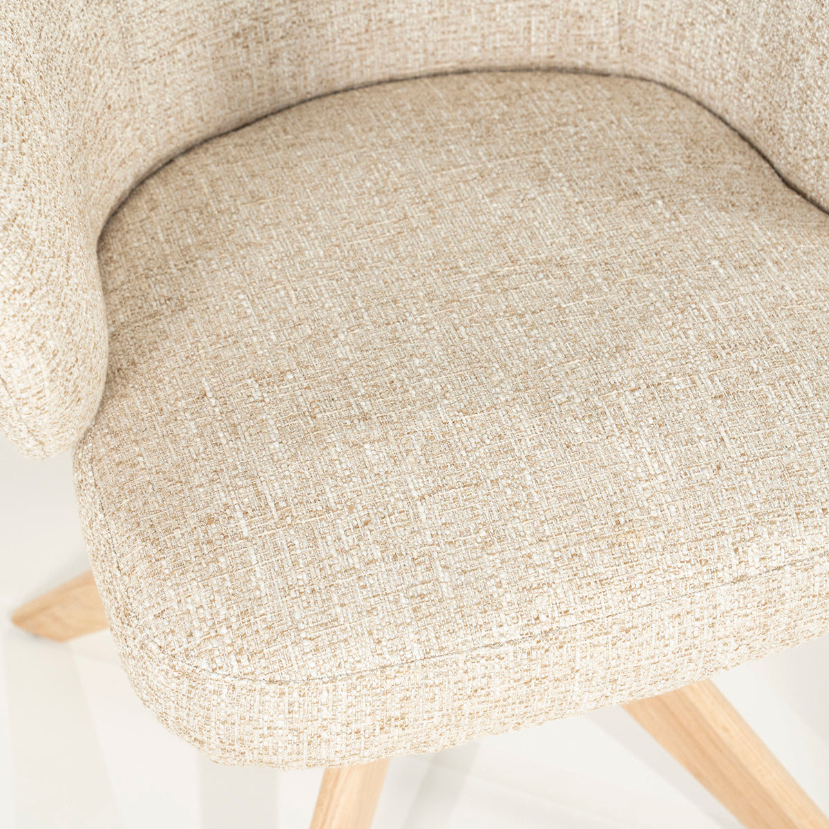 Connor Donna Swivel Chair with Wood Legs