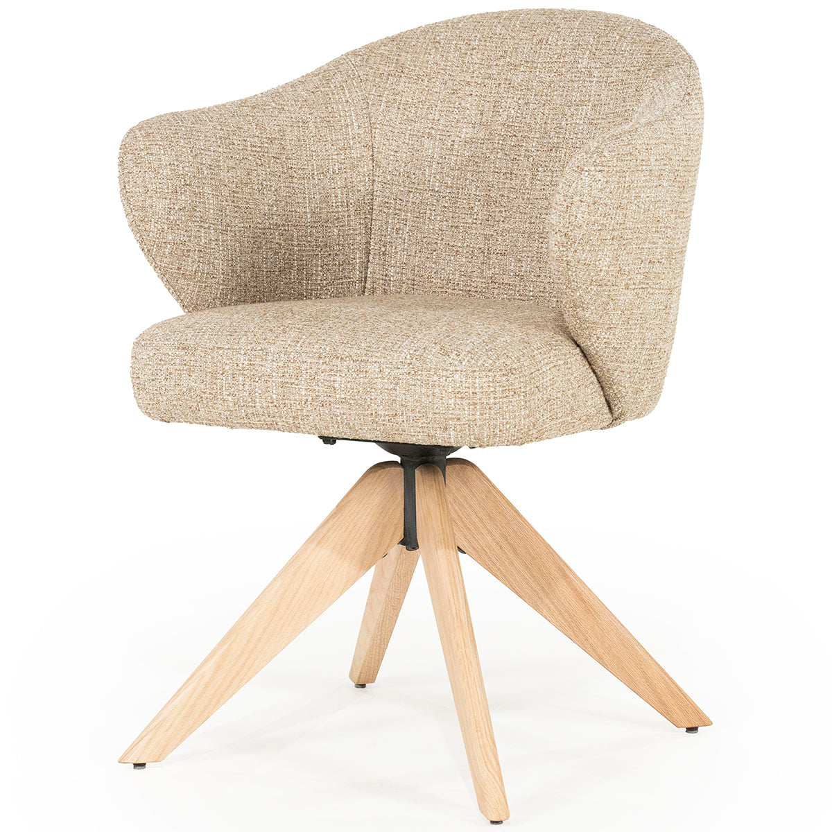 Connor Donna Swivel Chair with Wood Legs
