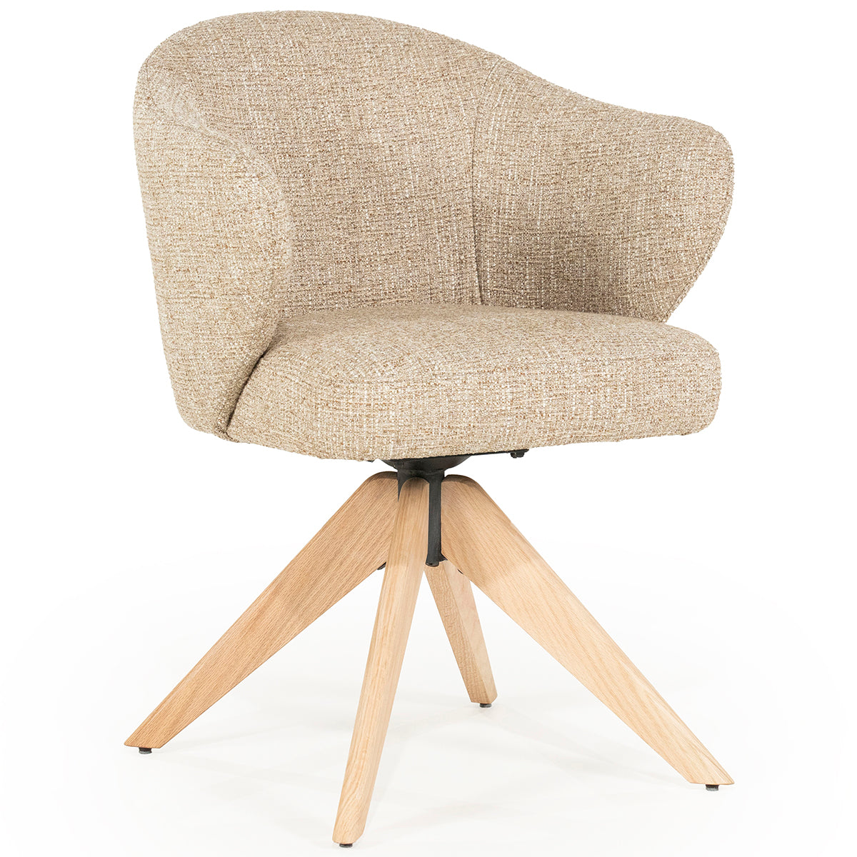 Connor Donna Swivel Chair with Wood Legs