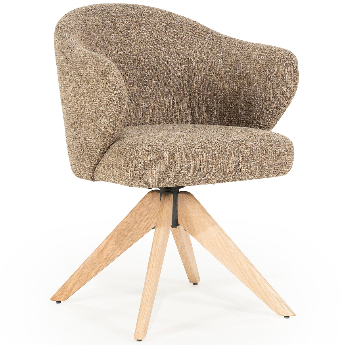 Connor Donna Swivel Chair with Wood Legs
