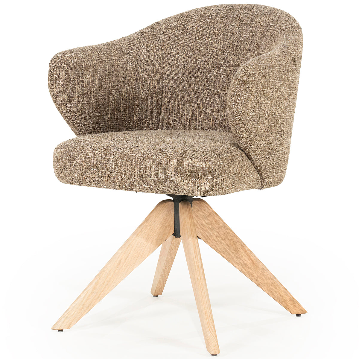 Connor Donna Swivel Chair with Wood Legs