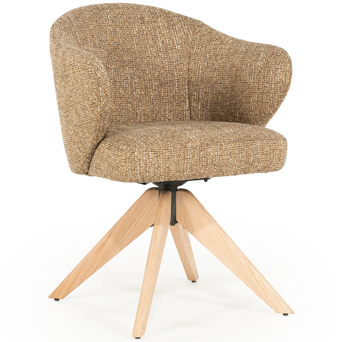 Connor Donna Swivel Chair with Wood Legs