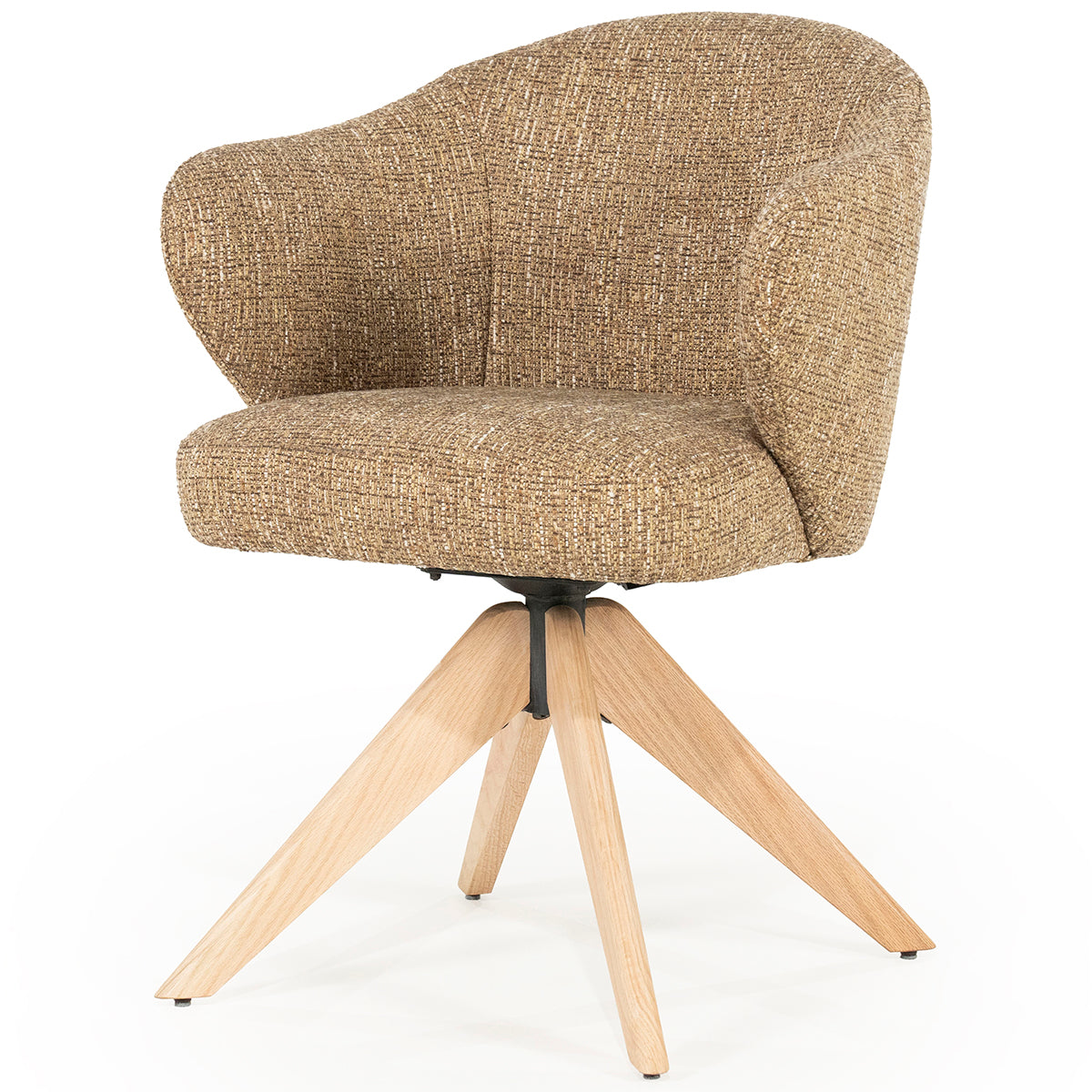 Connor Donna Swivel Chair with Wood Legs