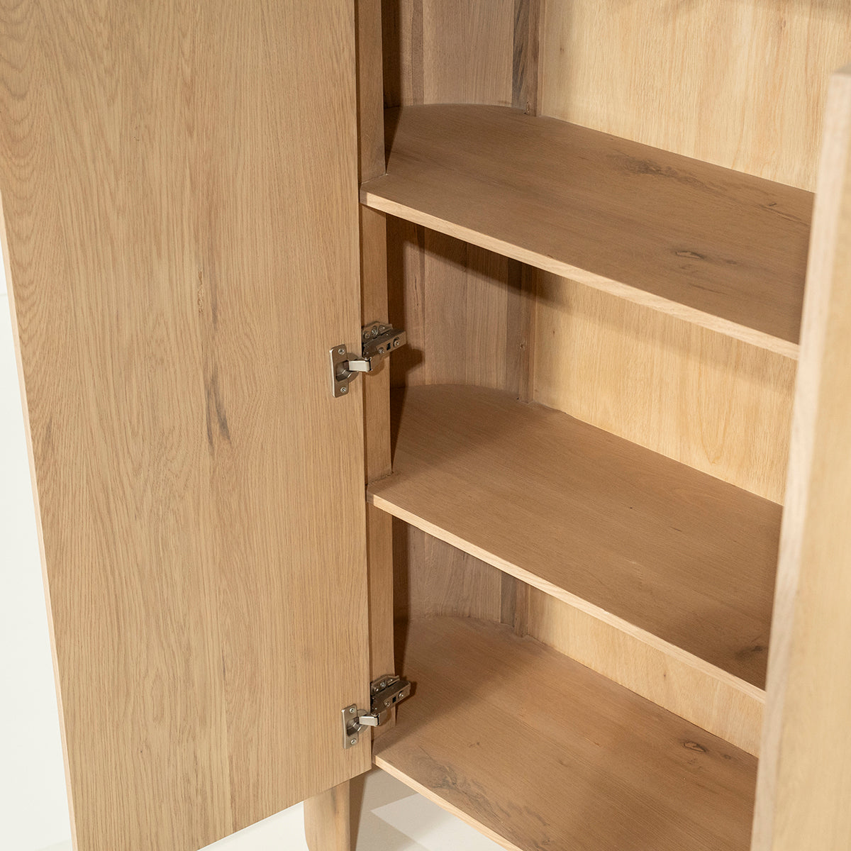 Don Natural Oak Wood/Marble Cabinet