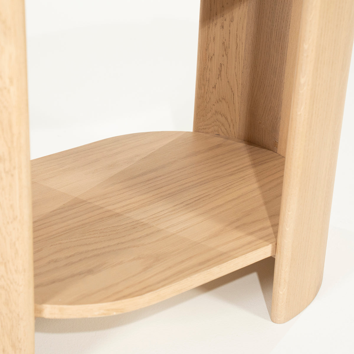 Don Natural Oak Wood/Marble Side Table