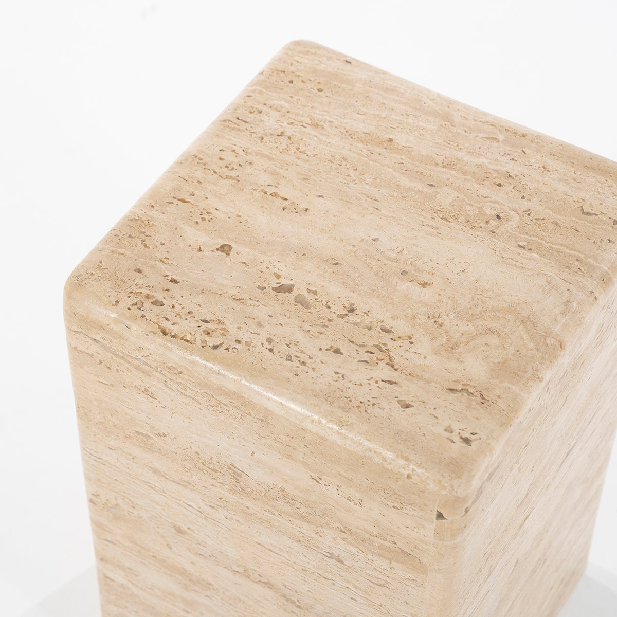 Donta Travertine Side Table