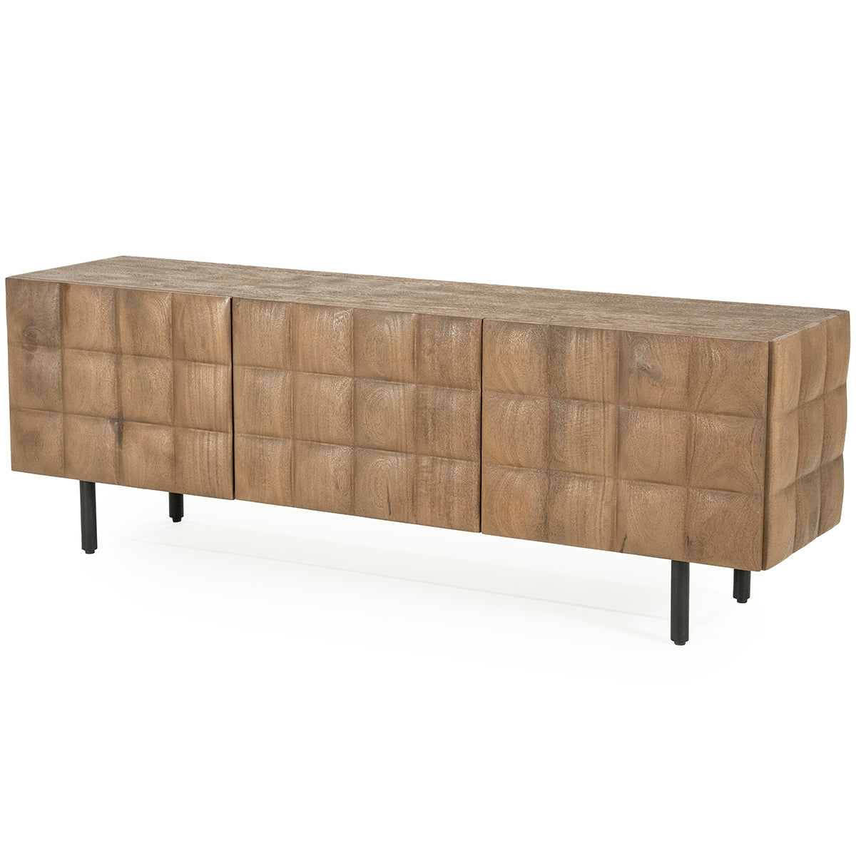 Felix Mango Wood 3 Doors TV Cabinet